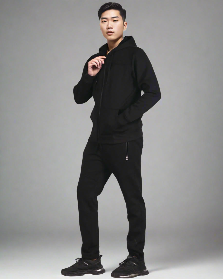 Men's Sweatsuit Soft Fleece Sweat Jacket with Sweatpants