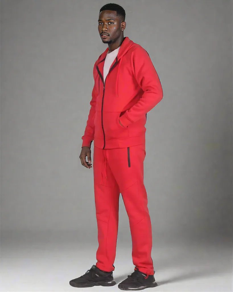 Men's Sweatsuit Soft Fleece Sweat Jacket with Sweatpants