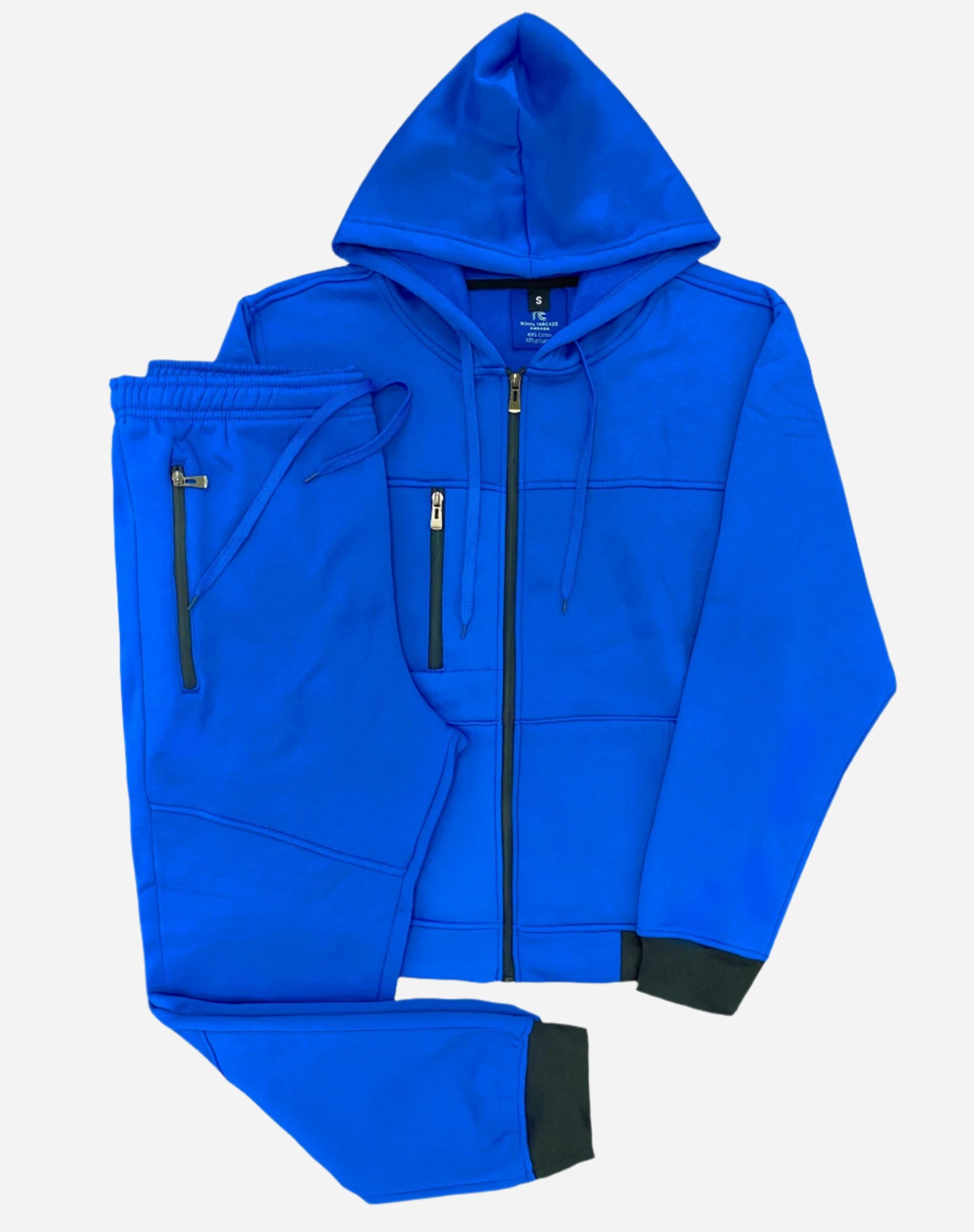 Men’s Warm Winter Tech Fleece Sweat Jacket Sweatpants Jogger Outfit