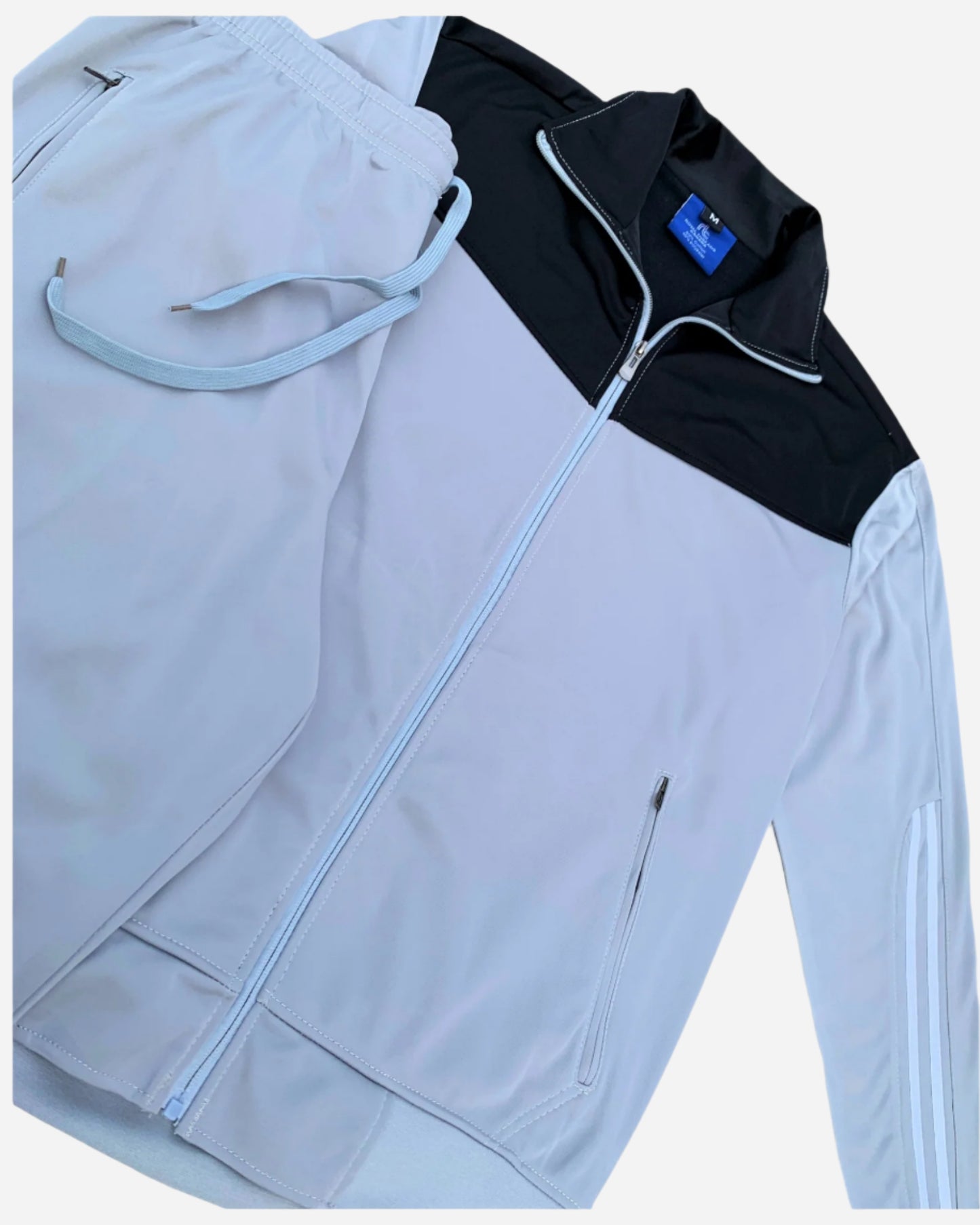 Men Velocity Tracksuit Active Jogging suit GYM Striped Jogger Top and Bottom Outfit