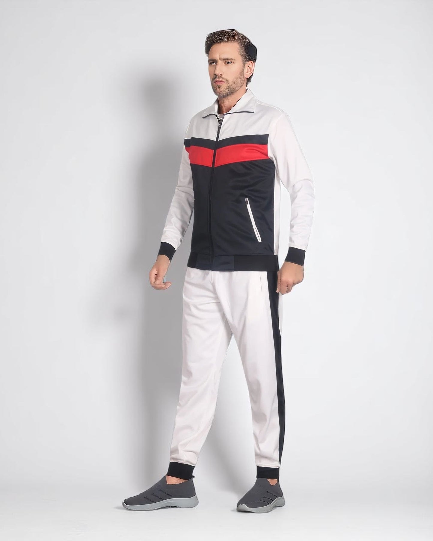Men's Active Daily wear Tracksuit Jogger Track Jacket & Track Pants Jogging Suit