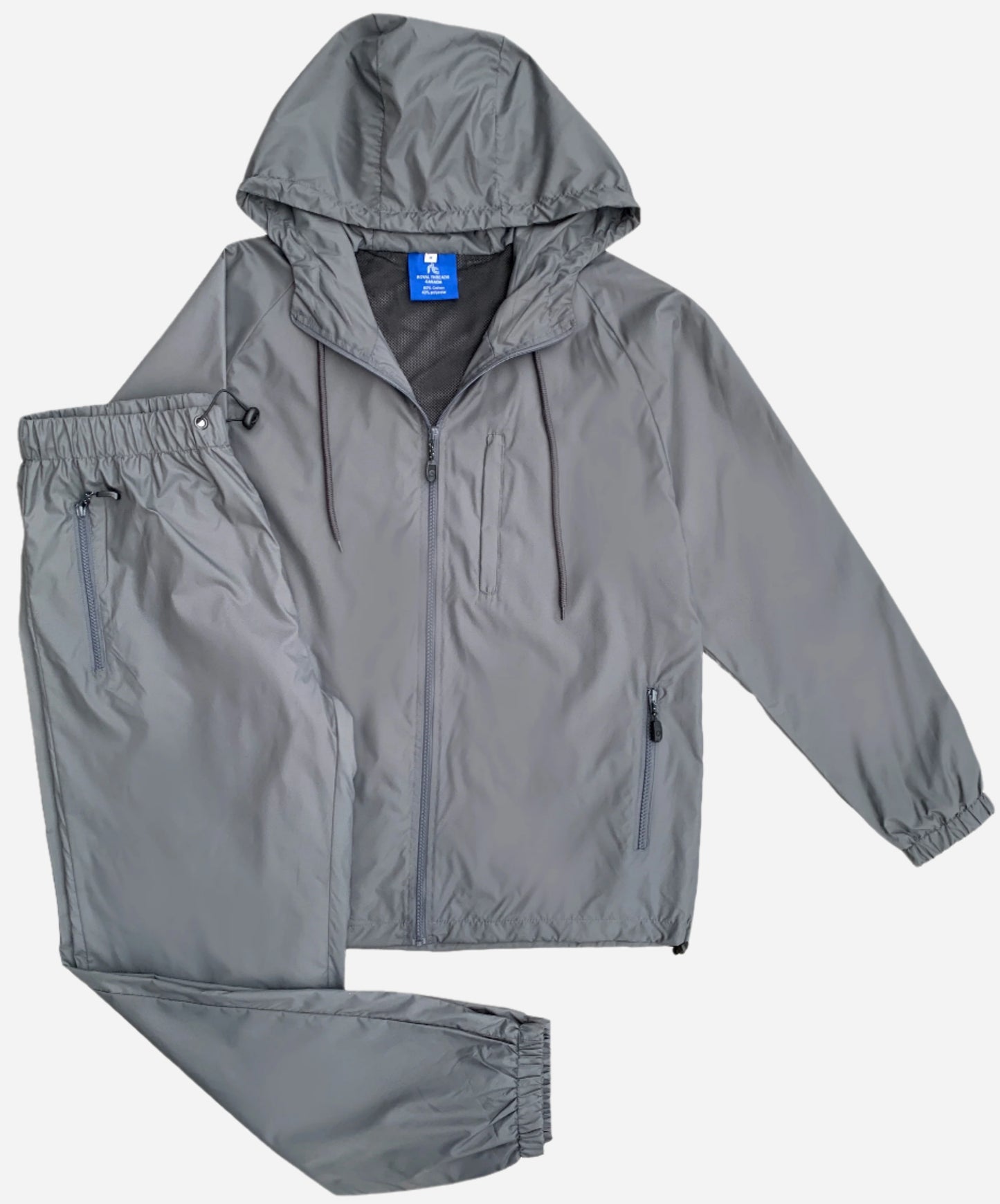 Men’s 2-Piece light Tracksuit Windbreaker Set Jogger Sauna GYM Set with Mesh Lining