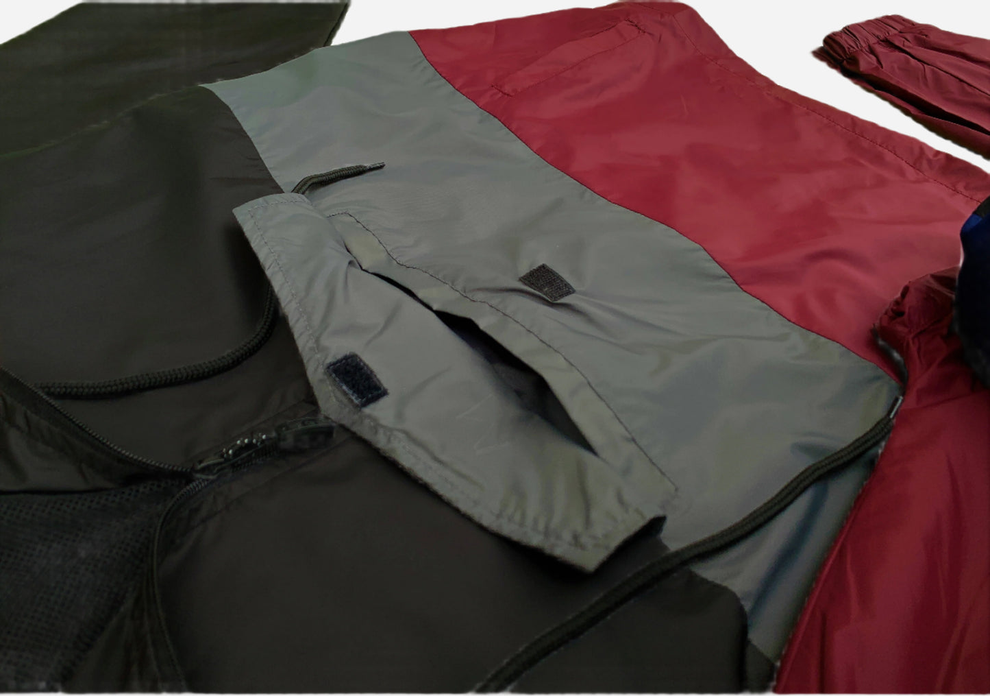 Men’s 2-Piece Quarter Zip Pullover Windbreaker Tracksuit Jogger Sports Mesh lined Outfit
