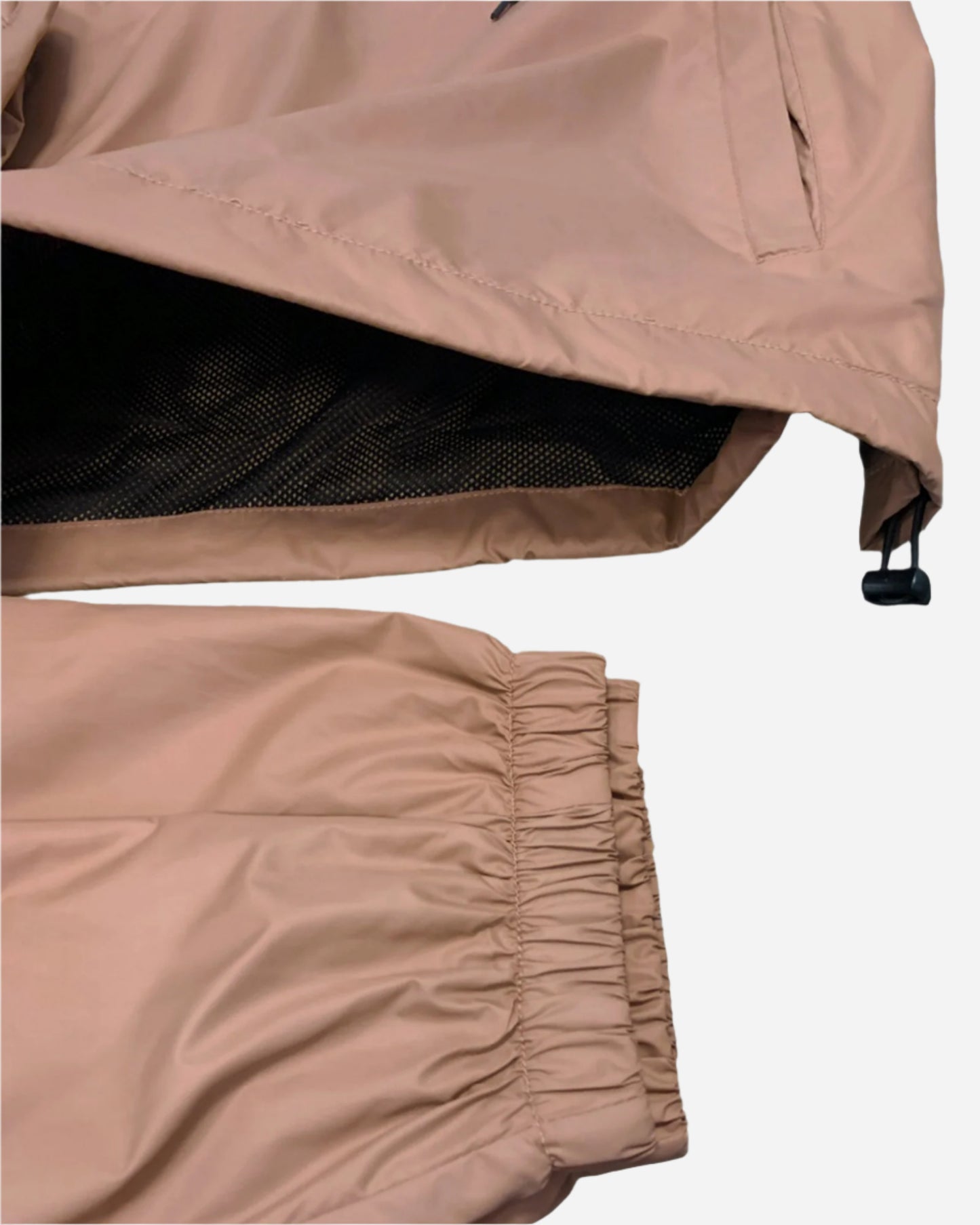 Men’s 2-Piece Quarter Zip Pullover Windbreaker Tracksuit Jogger Sports Mesh lined Outfit