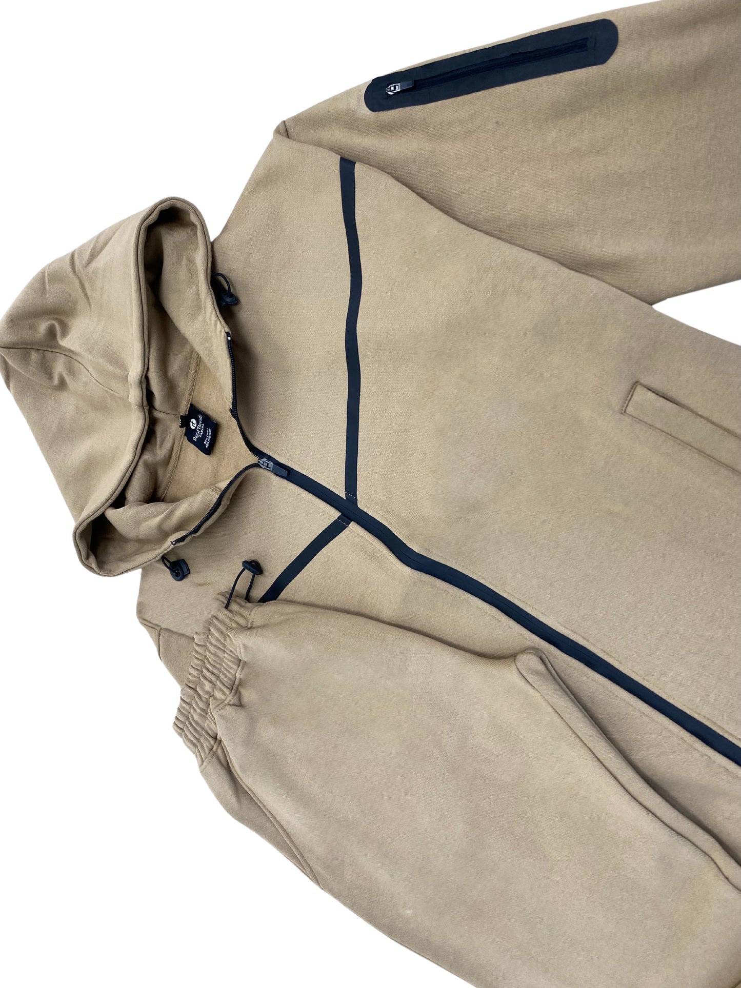 Men’s 2-Piece Fleece Sweatsuit Tech Performance Heavy Winter Sweat Jacket & Fleece Pants