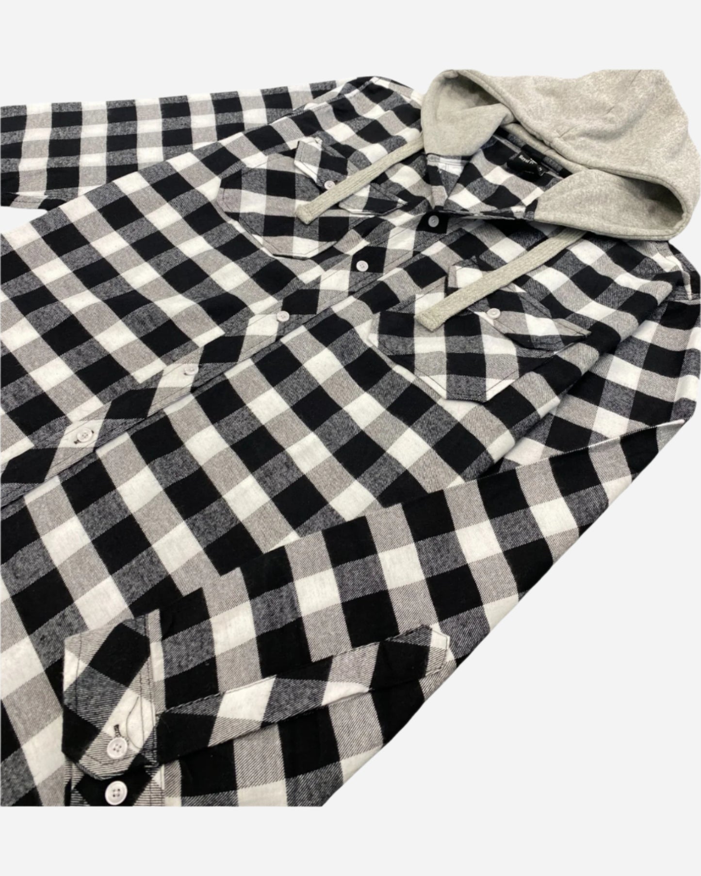 Men’s Soft flannel Shirt Long Sleeve with Hood