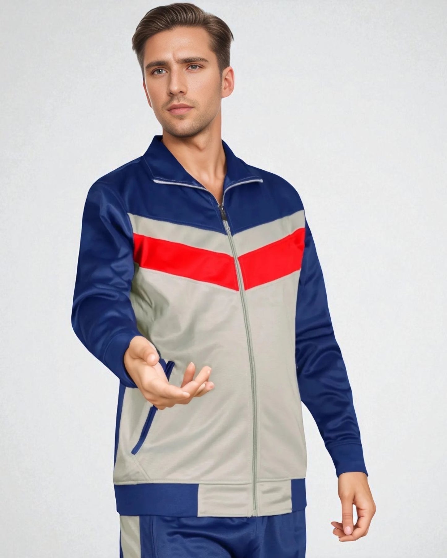Men's Active Daily wear Tracksuit Jogger Track Jacket & Track Pants Jogging Suit