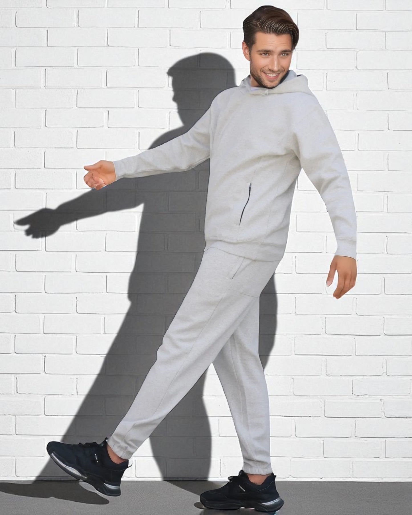 Men’s 2-Piece Classic Fleece Suit Pullover Hoodie Heavy Quality Fleece with Sweatpants