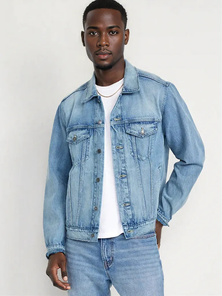 Men's Denim Classic Jean Suit 2-Piece Outfit Jacket & Pants