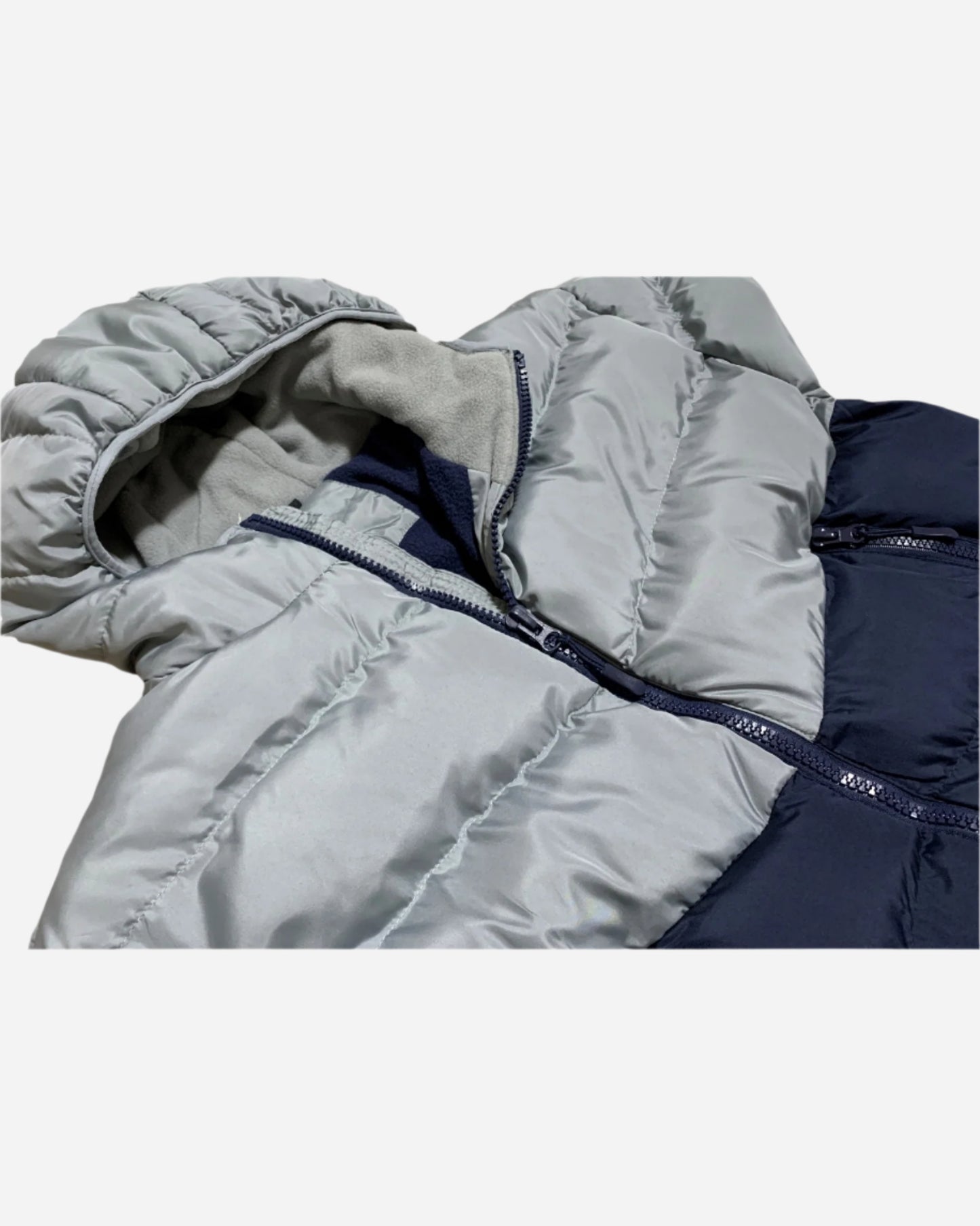 Men Heavy Winter Jacket Color-Block Fleece Insulated with Hood