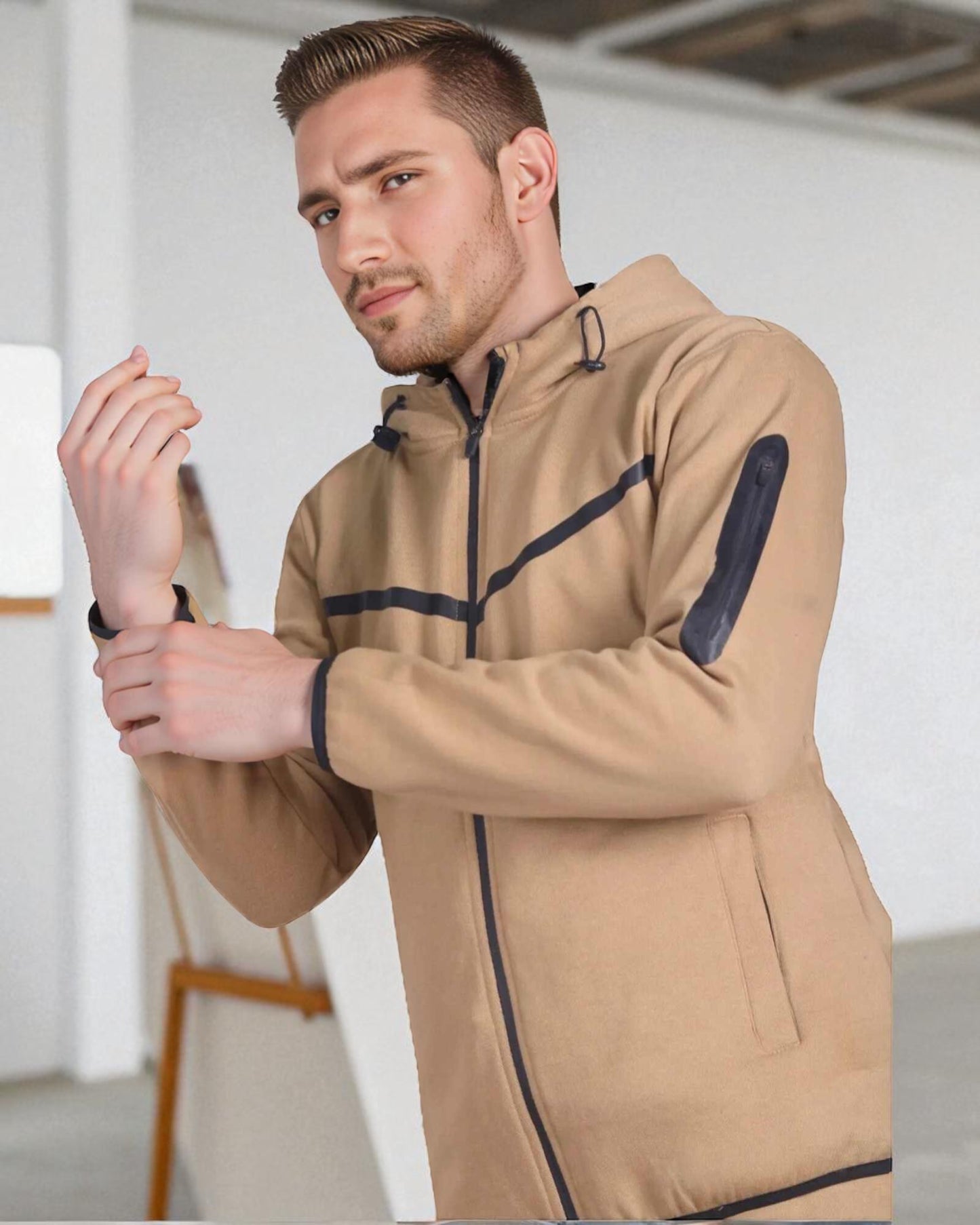 Men’s 2-Piece Sweatsuit Tech Fleece Heavy Winter Outfit