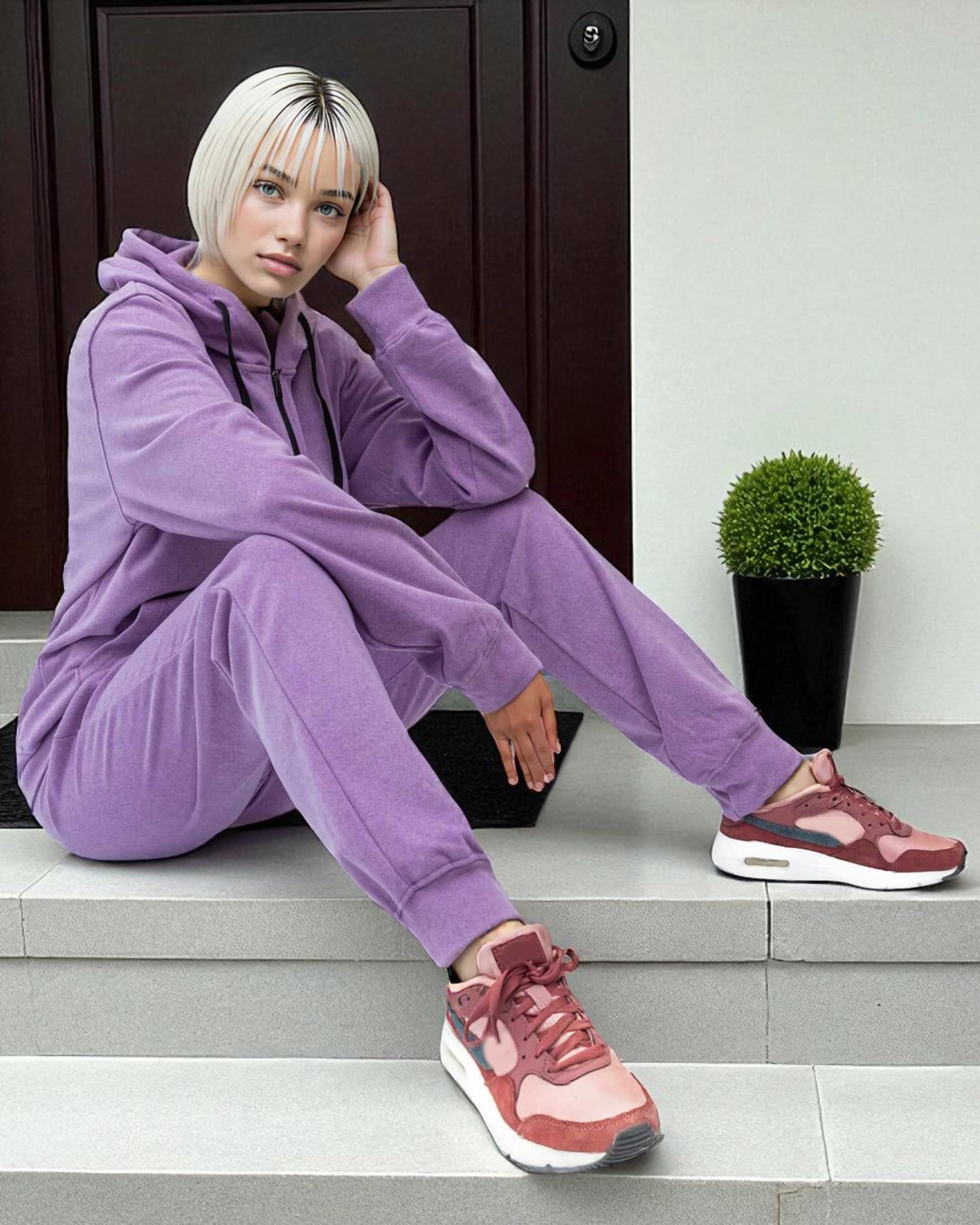 Women's Soft Stretch Warm & Comfy fleece 2-piece Sweatsuit