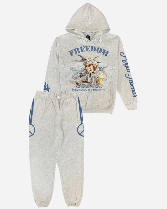 Men's 2-Piece Freedom Graphic Printed Hoodie Sweatsuit & Sweatpants