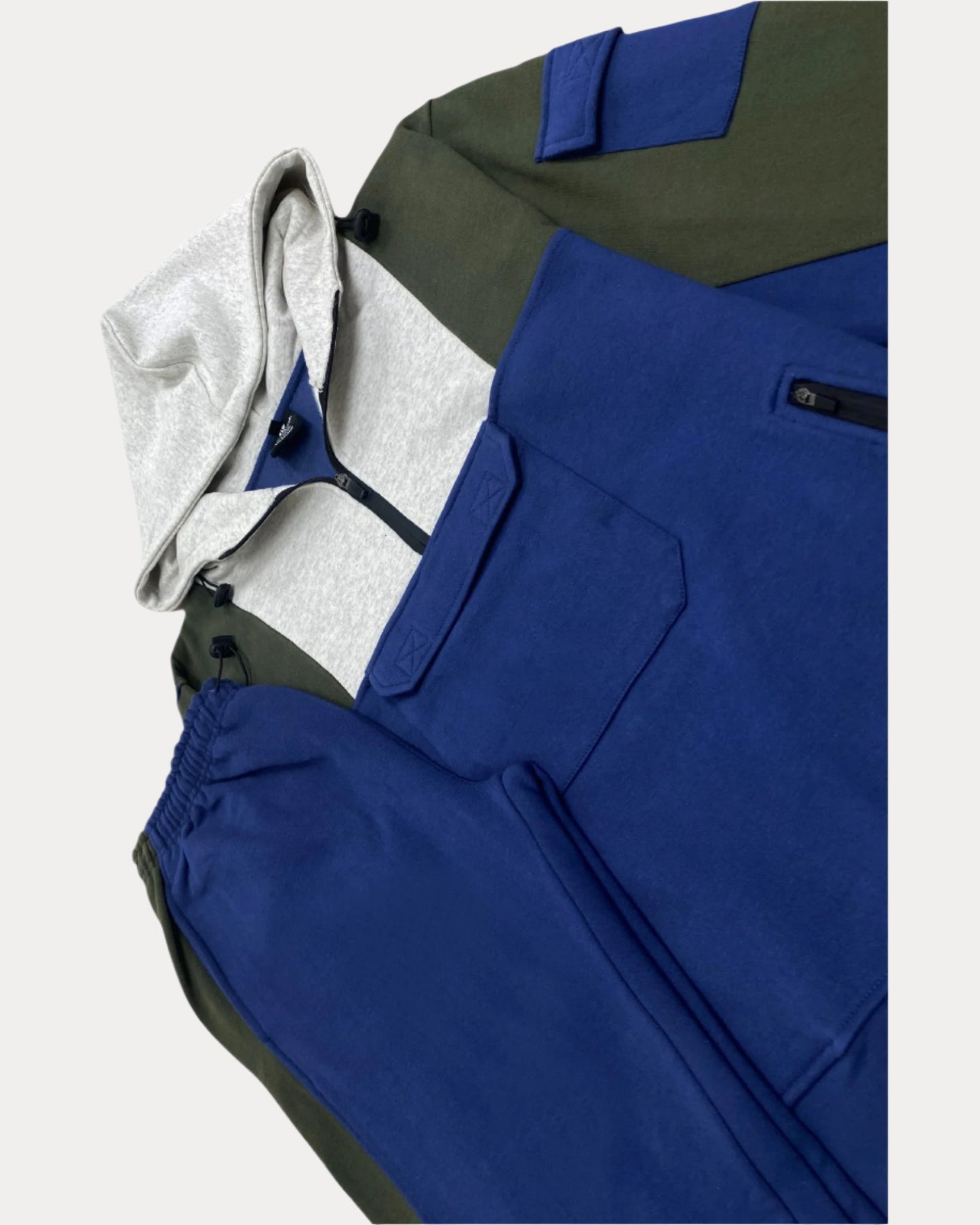 Men's 2-Piece Sweatsuit Quarter Zip Hoodie With Jogger sweatpants Heavy Fleece Outfit