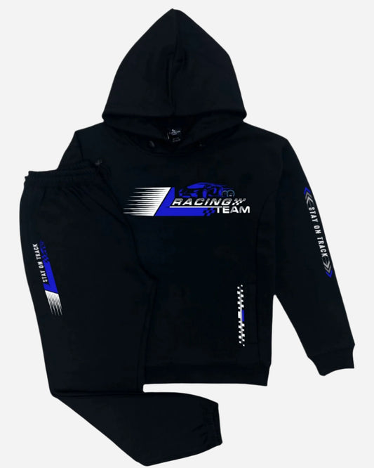 Men's 2-piece pullover hoodie & Fleece pants Outfit Racing Sports Theme
