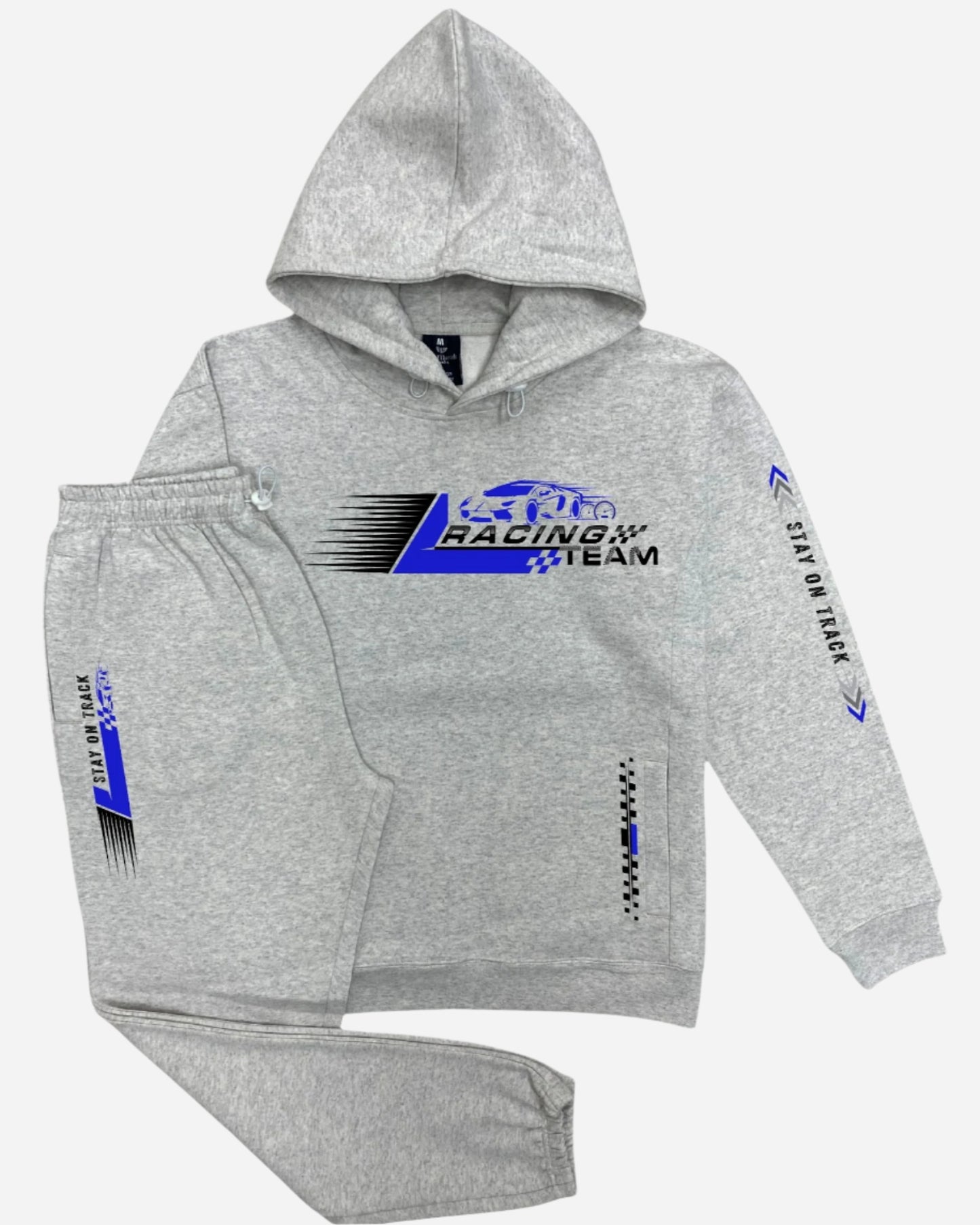 Men's 2-piece pullover hoodie & Fleece pants Outfit Racing Sports Theme