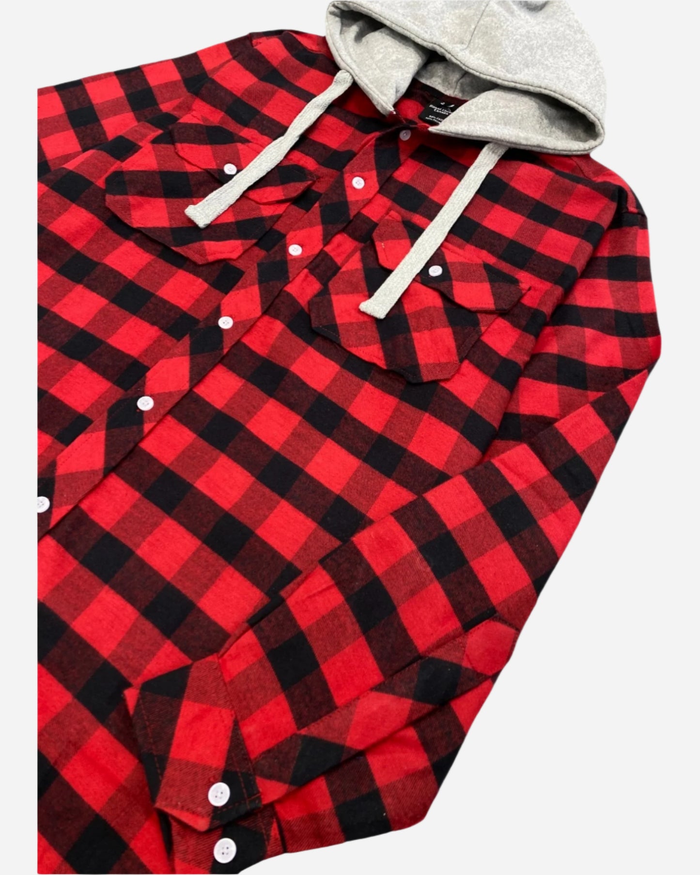 Men’s Soft flannel Shirt Long Sleeve with Hood