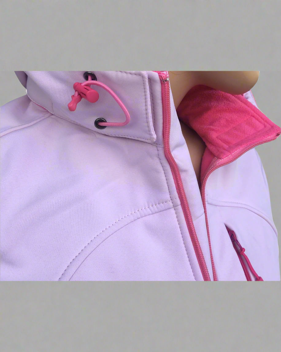 Women’s Softshell Water resistant Jacket with internal fleece lining and removable hood