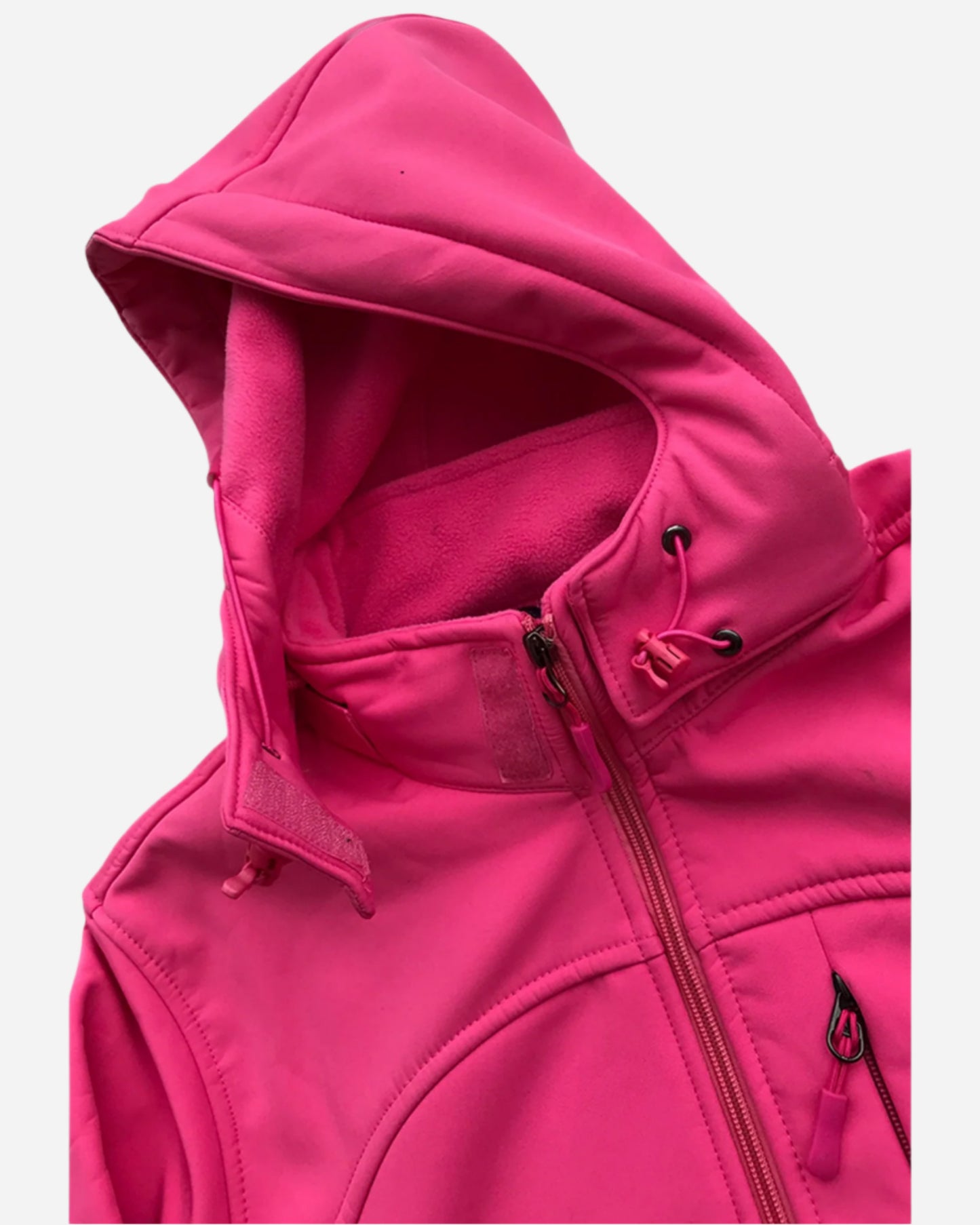 Women’s Softshell Water resistant Jacket with internal fleece lining and removable hood