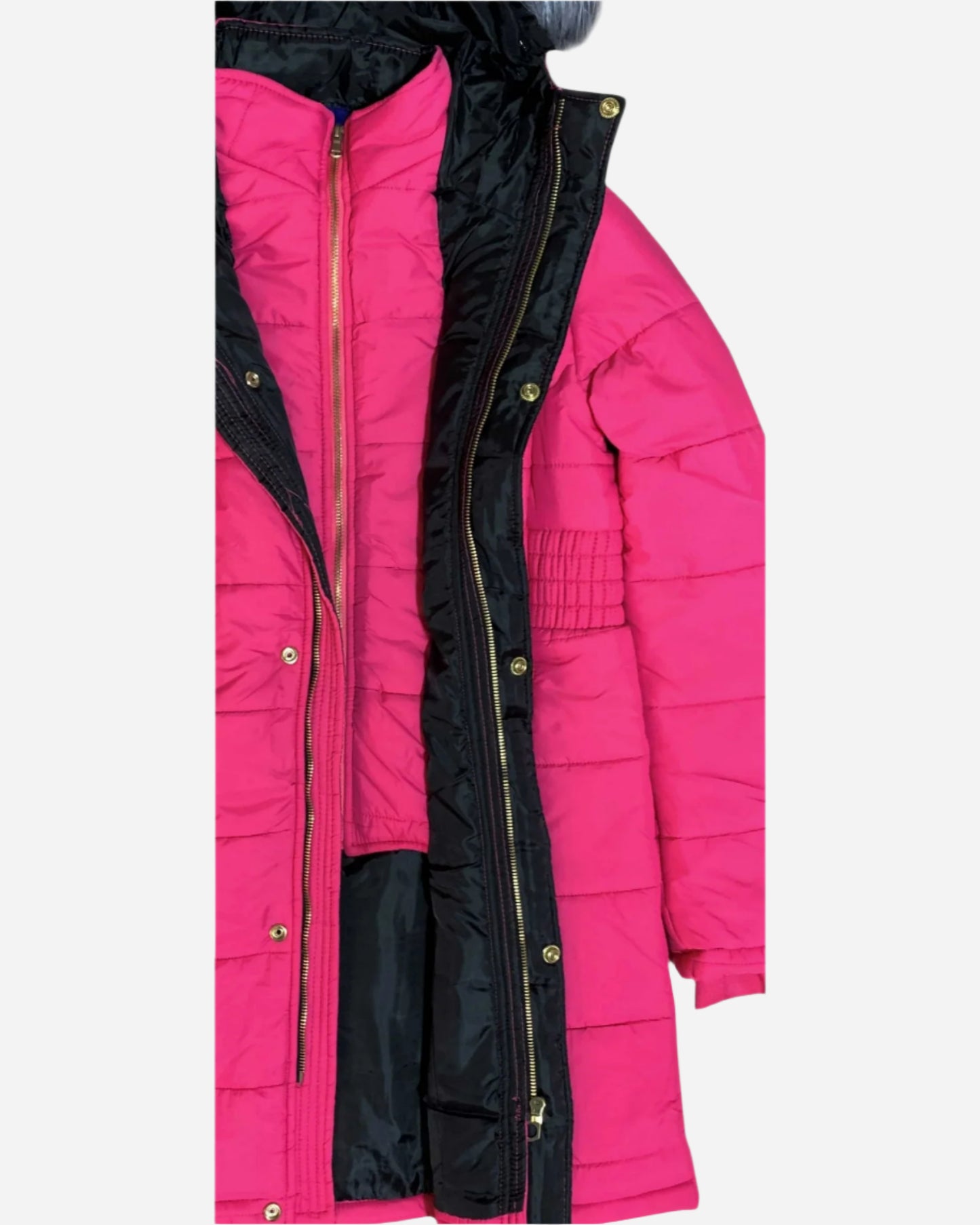 Women’s Warm Winter Coat Puffer Jacket with Removable Fur