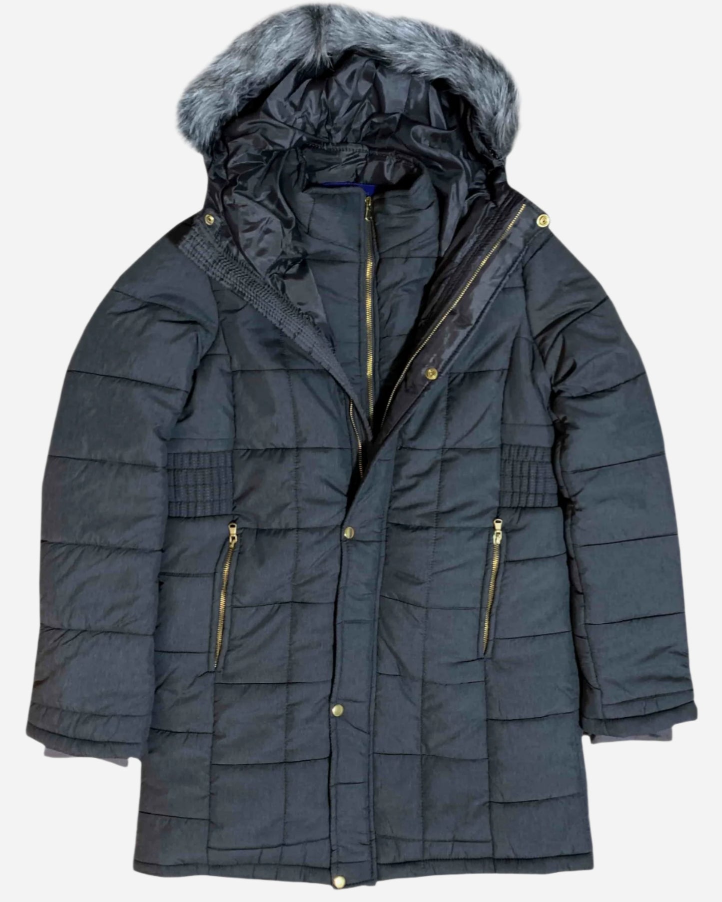 Women’s Warm Winter Coat Puffer Jacket with Removable Fur