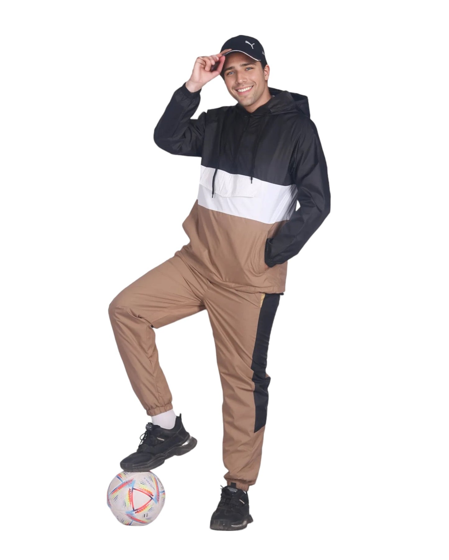 Men’s 2-Piece Quarter Zip Pullover Windbreaker Tracksuit Jogger Sports Mesh lined Outfit