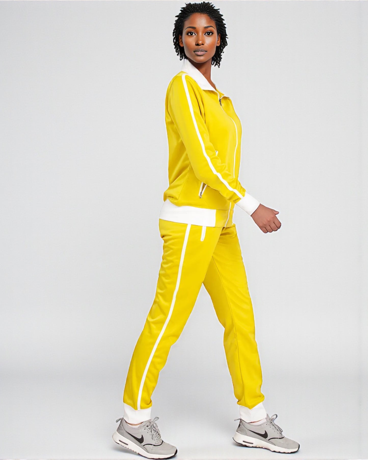 Women's 2-Piece Sunshine Jogger Tracksuit Track Jacket and Track Pants