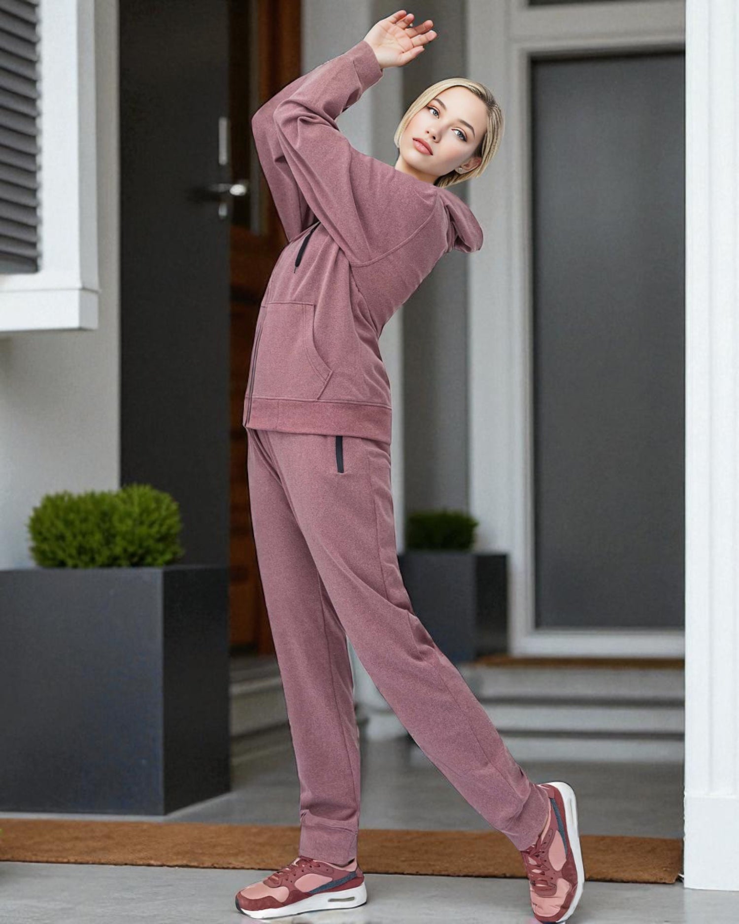 Women's Soft Stretch Warm & Comfy fleece 2-piece Sweatsuit