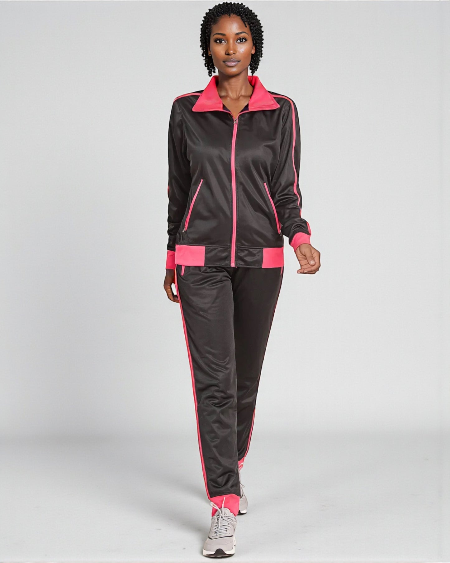 Women's 2-Piece Sunshine Jogger Tracksuit Track Jacket and Track Pants