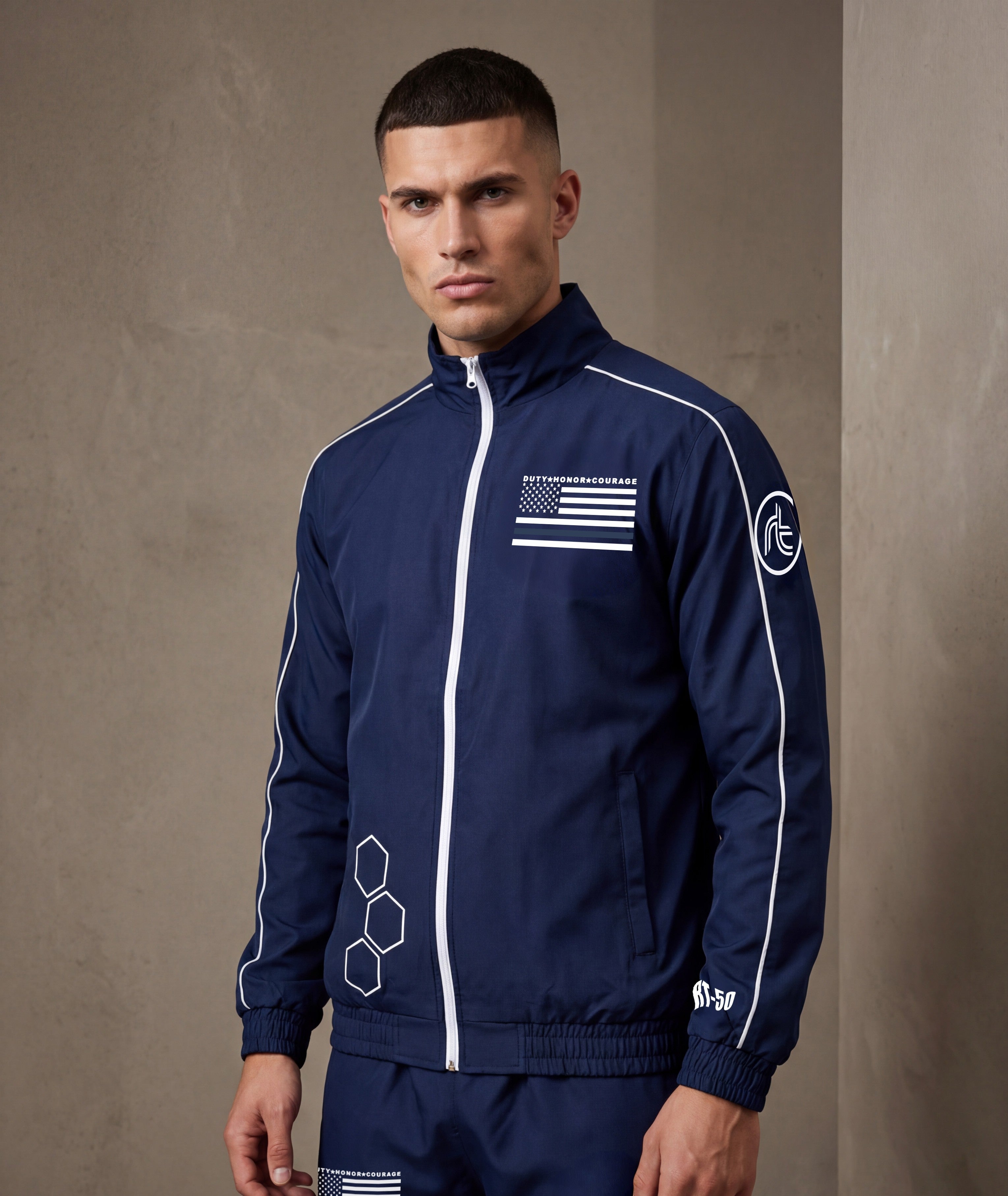 Designer Courage Mens' Designer Courage Flag Tracksuit – Royal Threads