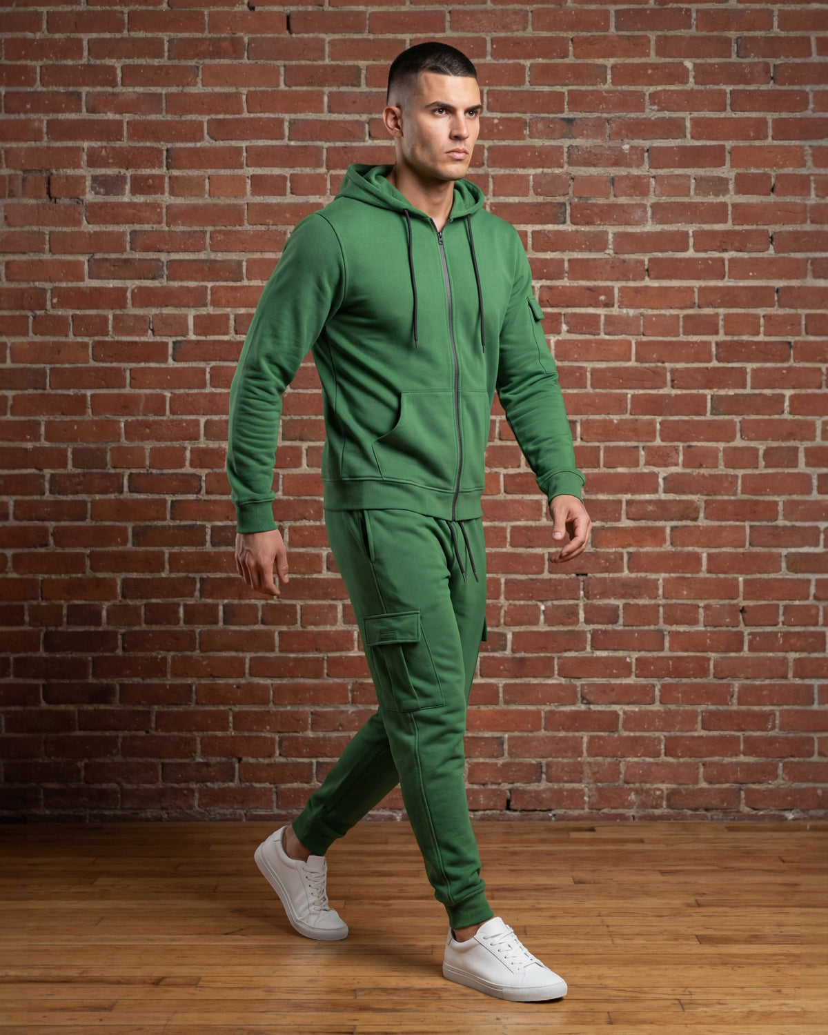 Men’s Premium Cotton Cargo Set – Heavy Duty 450GSM Fleece – alternate view 3