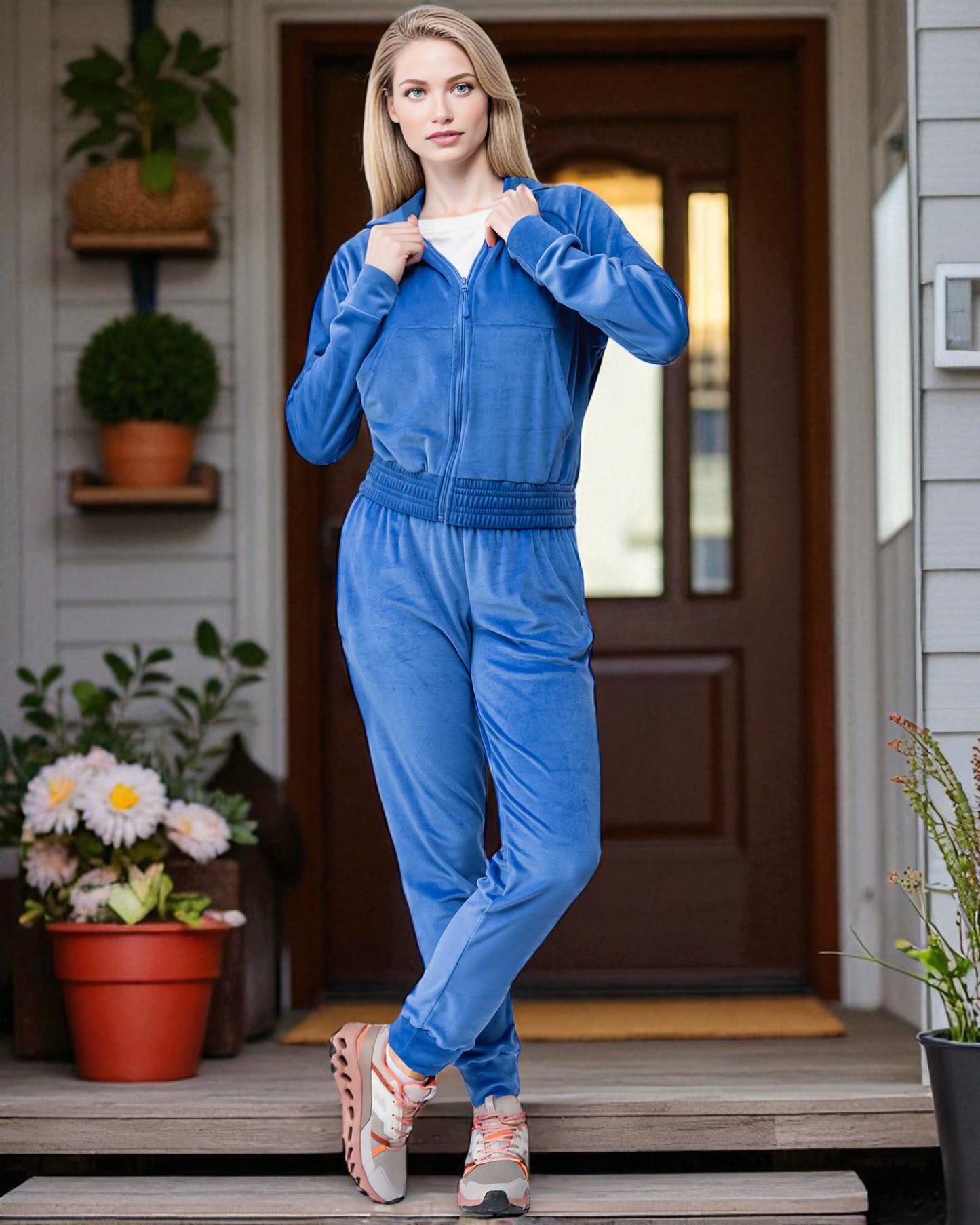 Women's Soft Velvet Spring Set