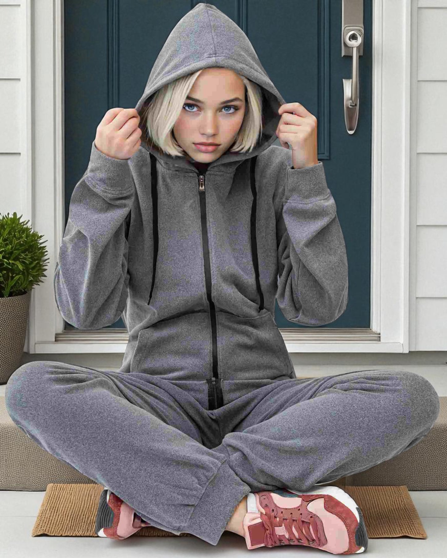 Women's Soft Stretch Warm & Comfy fleece 2-piece Sweatsuit