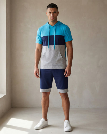 A Colorblock Short Set
