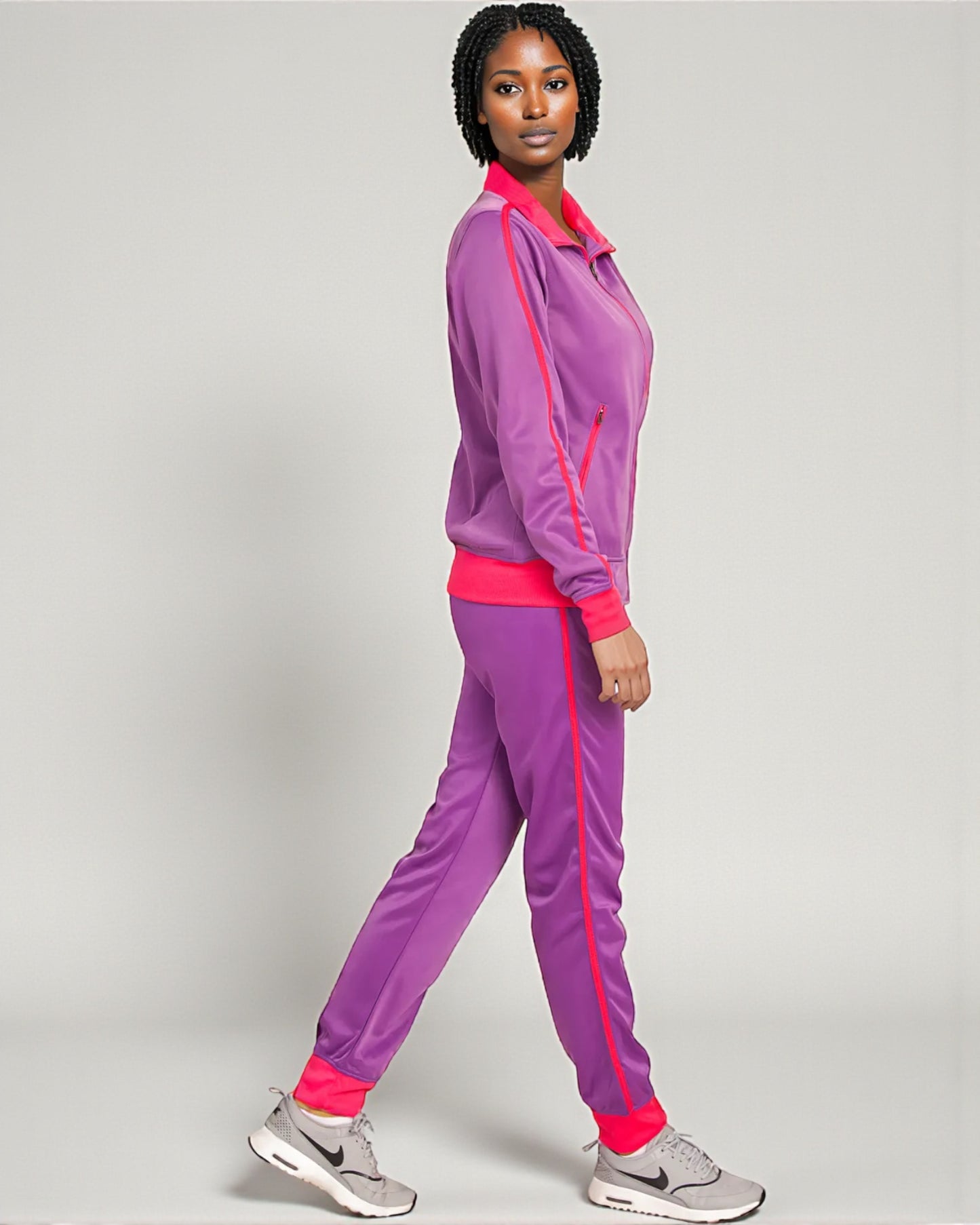 Women's 2-Piece Sunshine Jogger Tracksuit Track Jacket and Track Pants