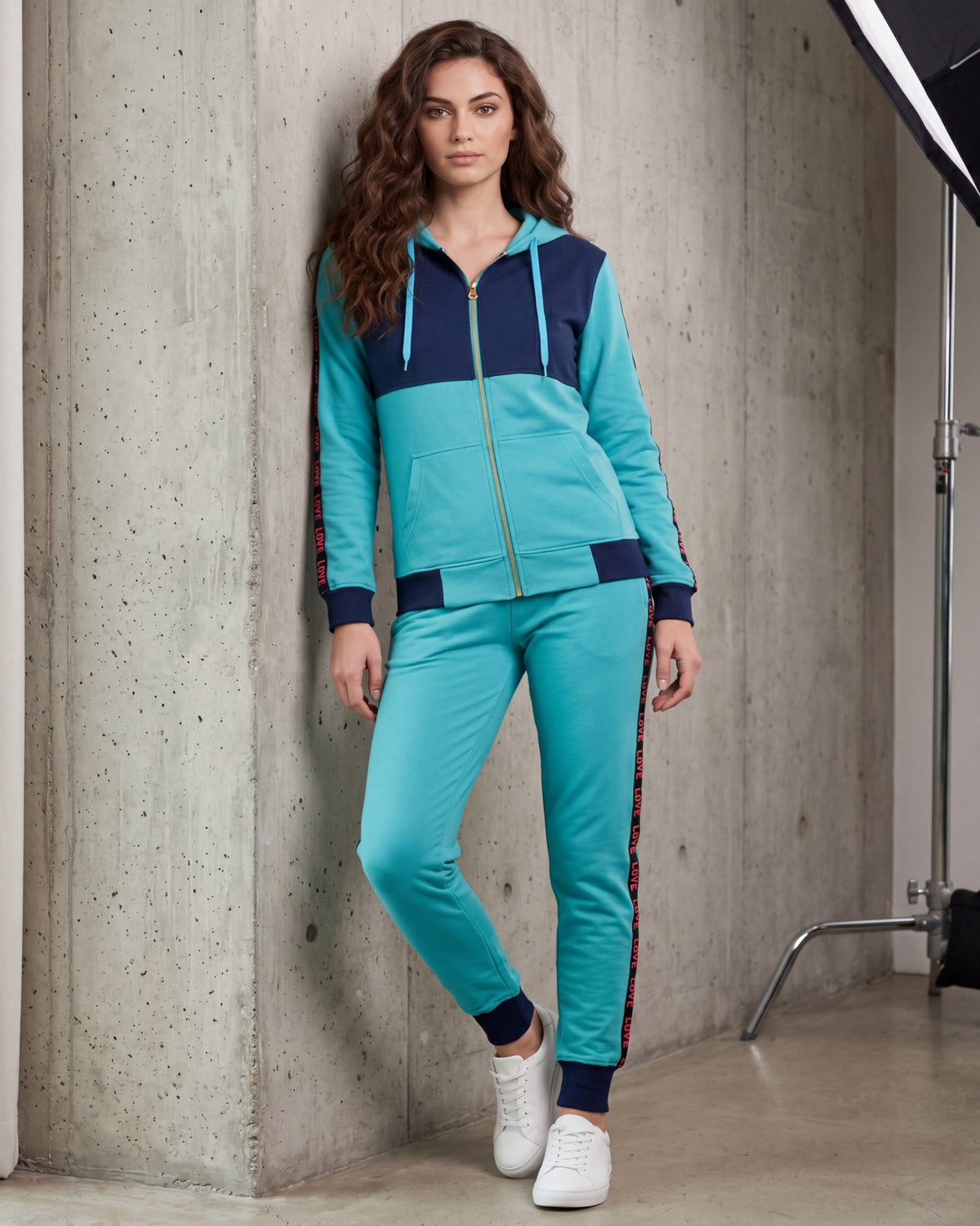 Women's Love Stripe Sweatsuit – Royal Threads product image
