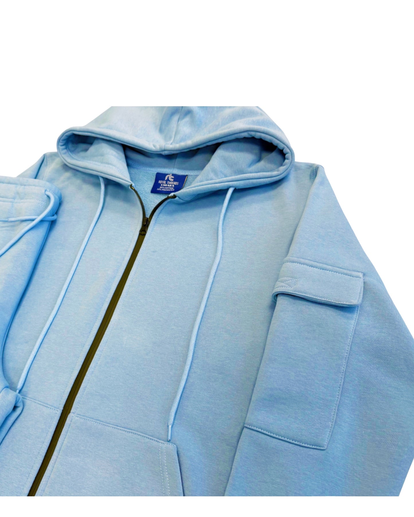 Men’s 2-Piece Cargo Jogger Sweatsuit - Heavy Duty Cotton Blend