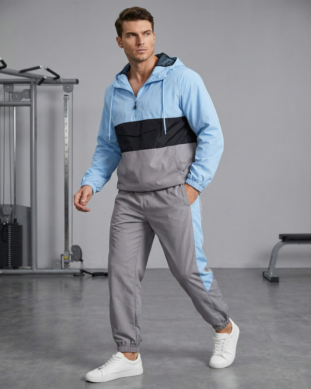 Men's Quarter-Zip Windbreaker Set – alternate view 19