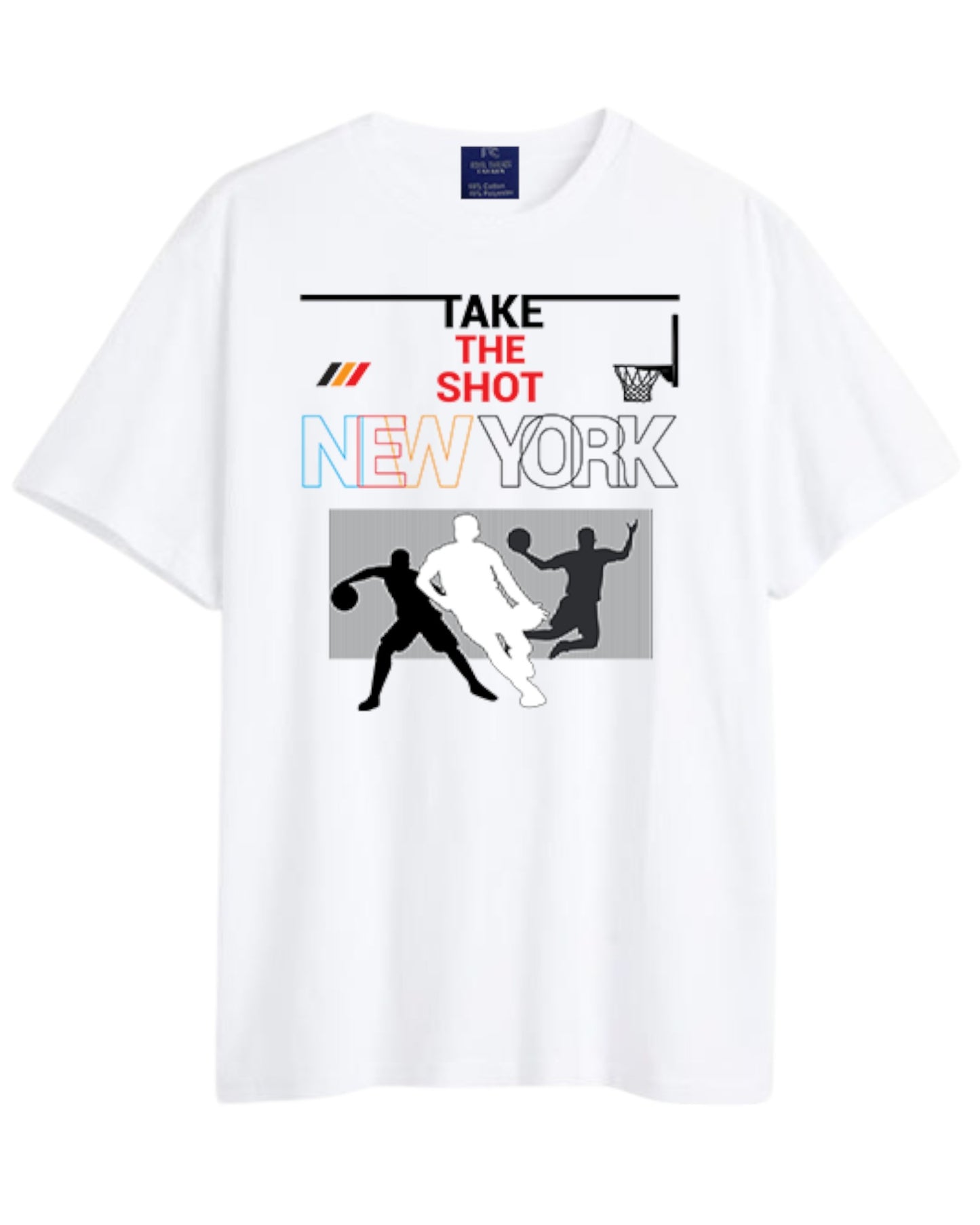 Men Basketball New York Design Printed Cotton Tshirt