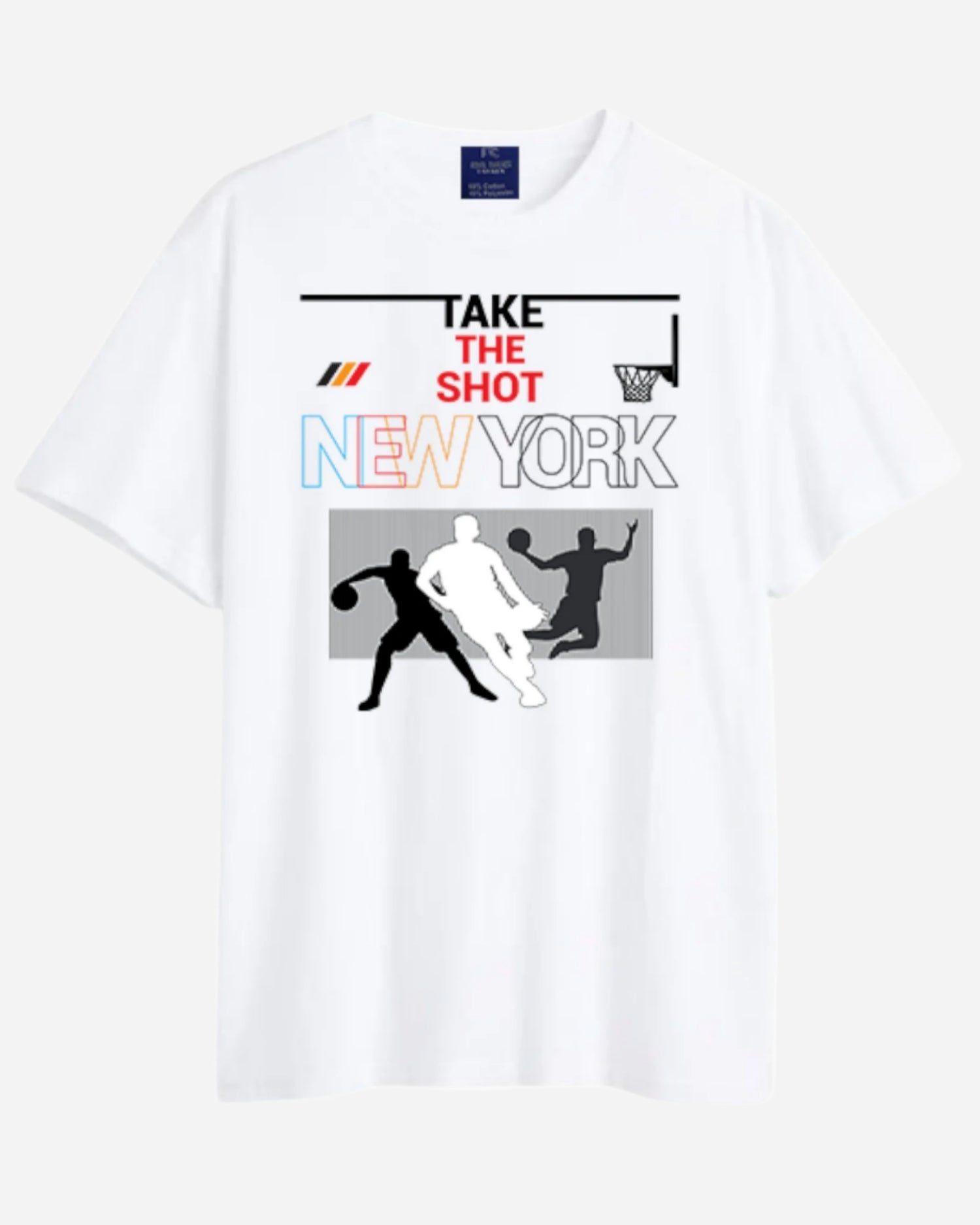 Men Basketball New York Design Printed Cotton Tshirt