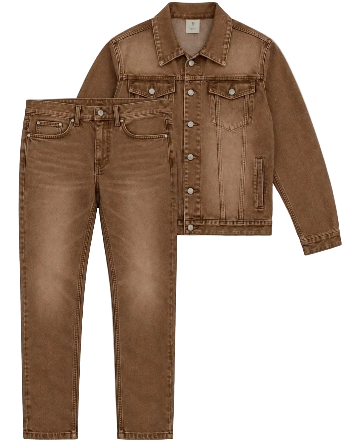 Men’s Vintage Light Wash Denim Jacket & Jeans Set