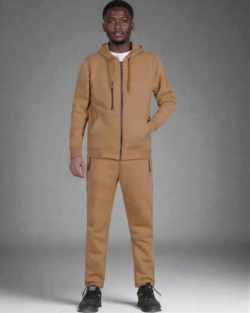 Men's Sweatsuit Soft Fleece Sweat Jacket with Sweatpants