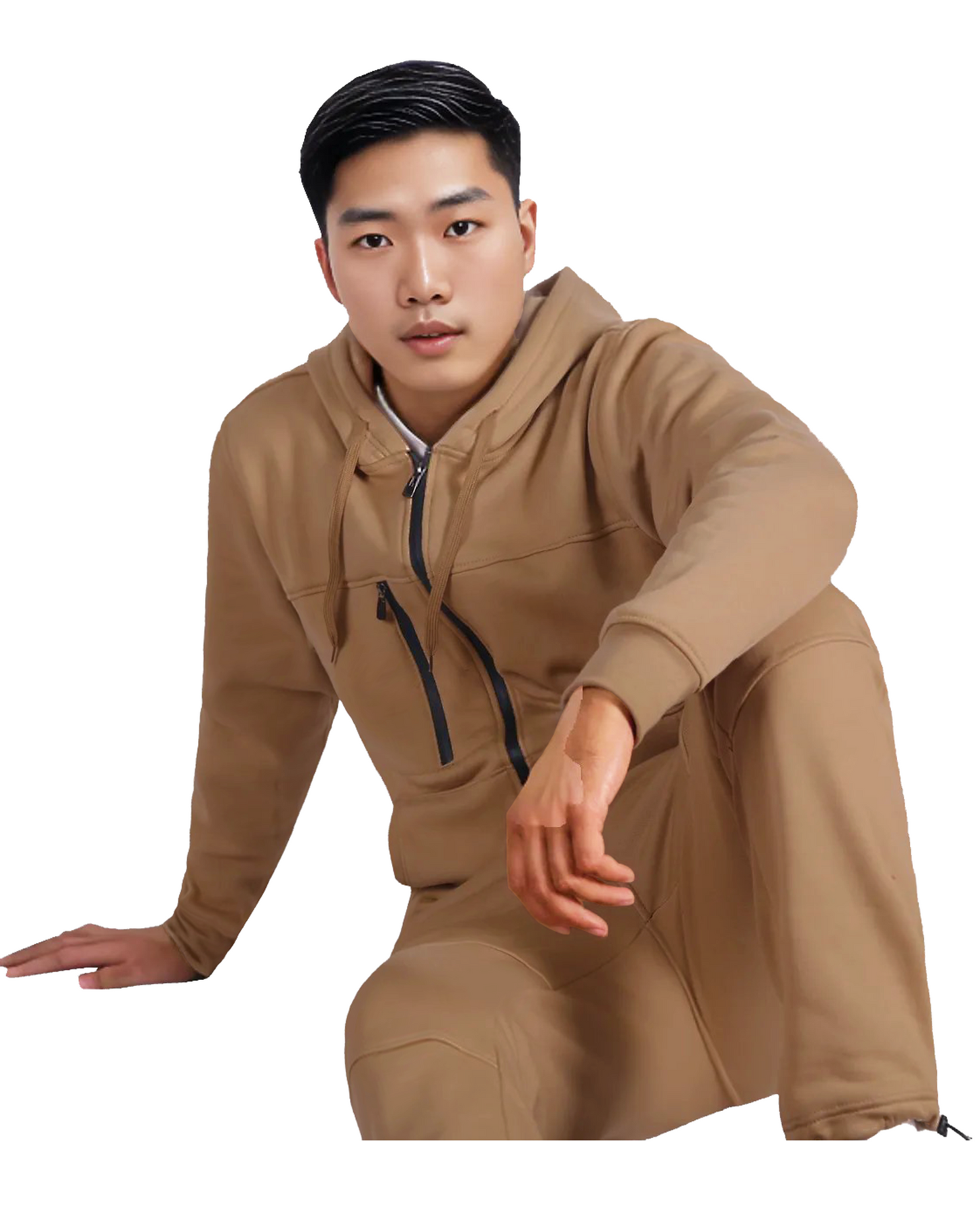 Men's Sweatsuit Soft Fleece Sweat Jacket with Sweatpants