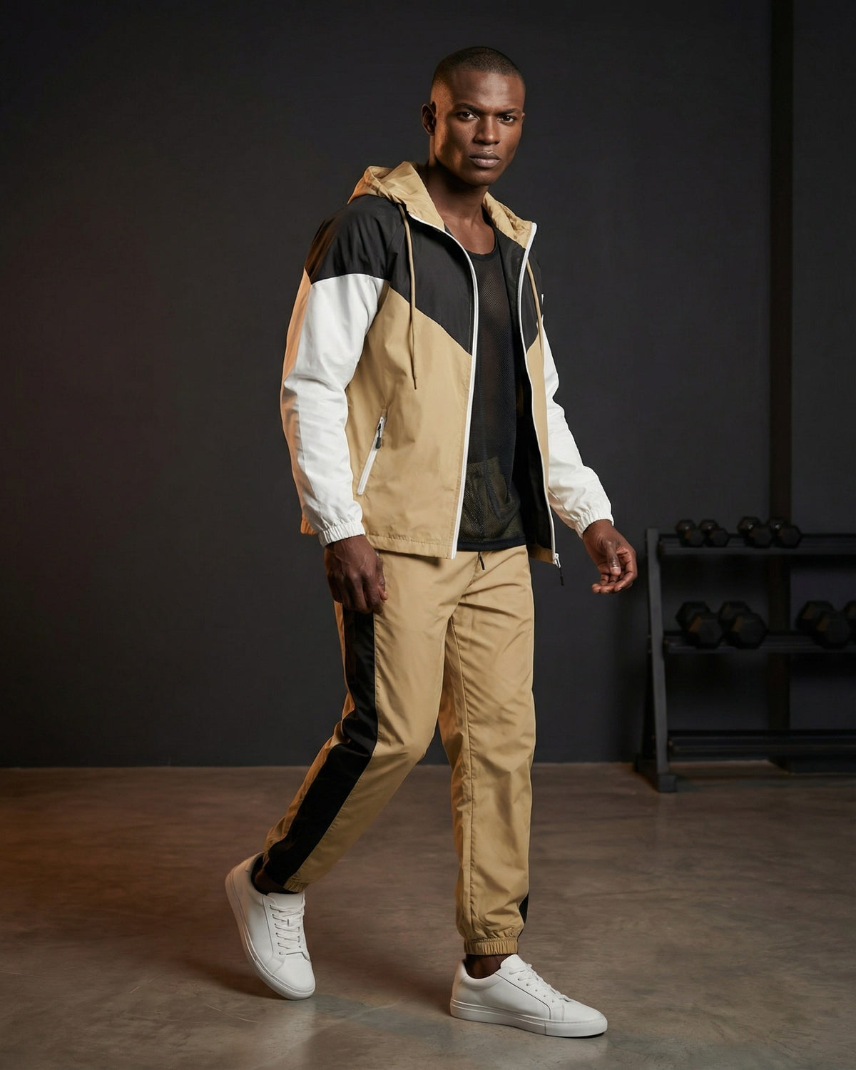 Men's Colorblock Windbreaker Workout Set – alternate view 17