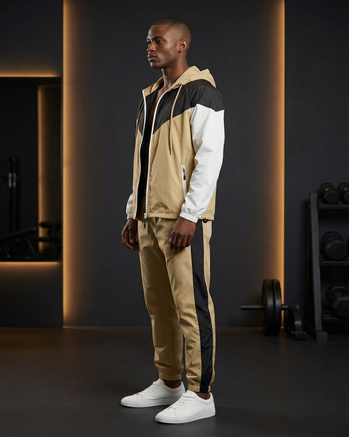Men's Colorblock Windbreaker Workout Set – alternate view 18