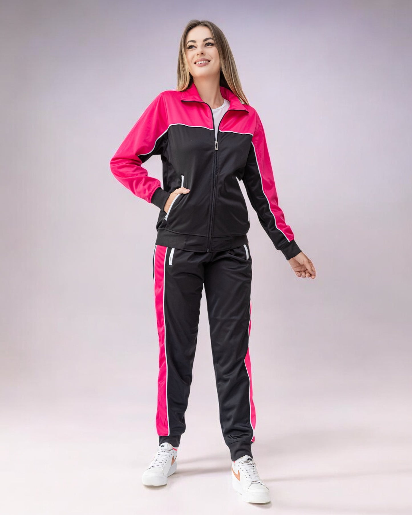 Women's 2-Piece Fashionary Tracksuit Full Track Jacket & Jogger Track pants Jumpsuit