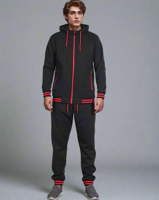 Men’s Scooba Multi Color Rib Tracksuit GYM Activewear Outfit