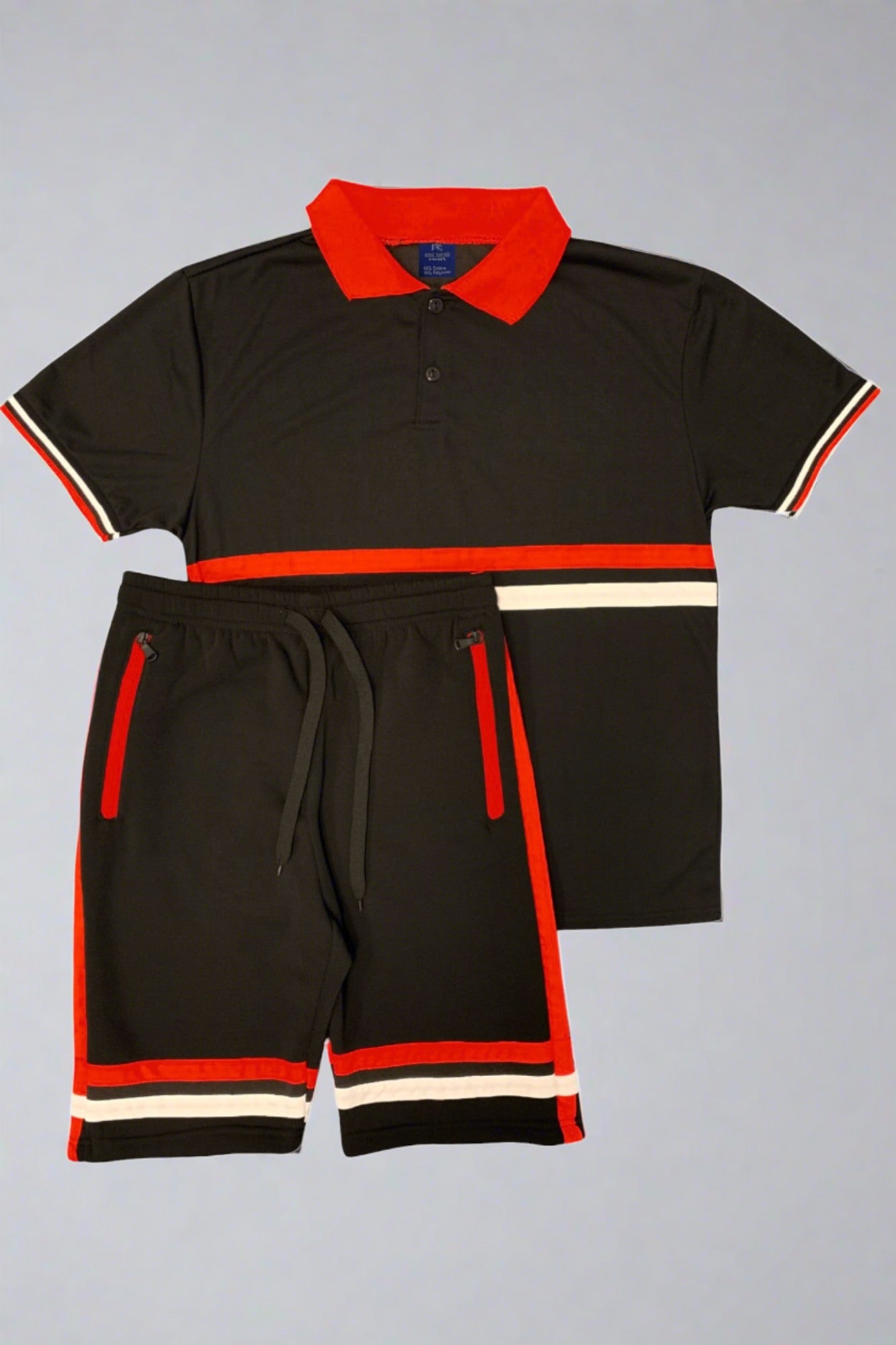 Royal Threads Canada Men’s 2-Piece Short Set with 2 bottom down Shirt and Soft Fleece Summer Shorts Matching Outfit