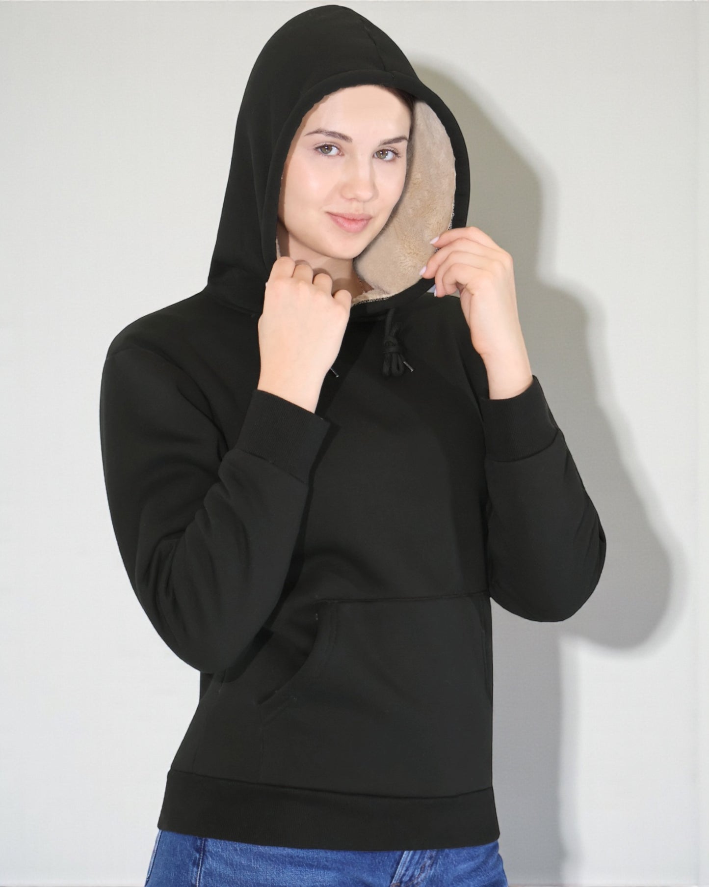 Women’s Sherpa-Lined Pullover Hoodie