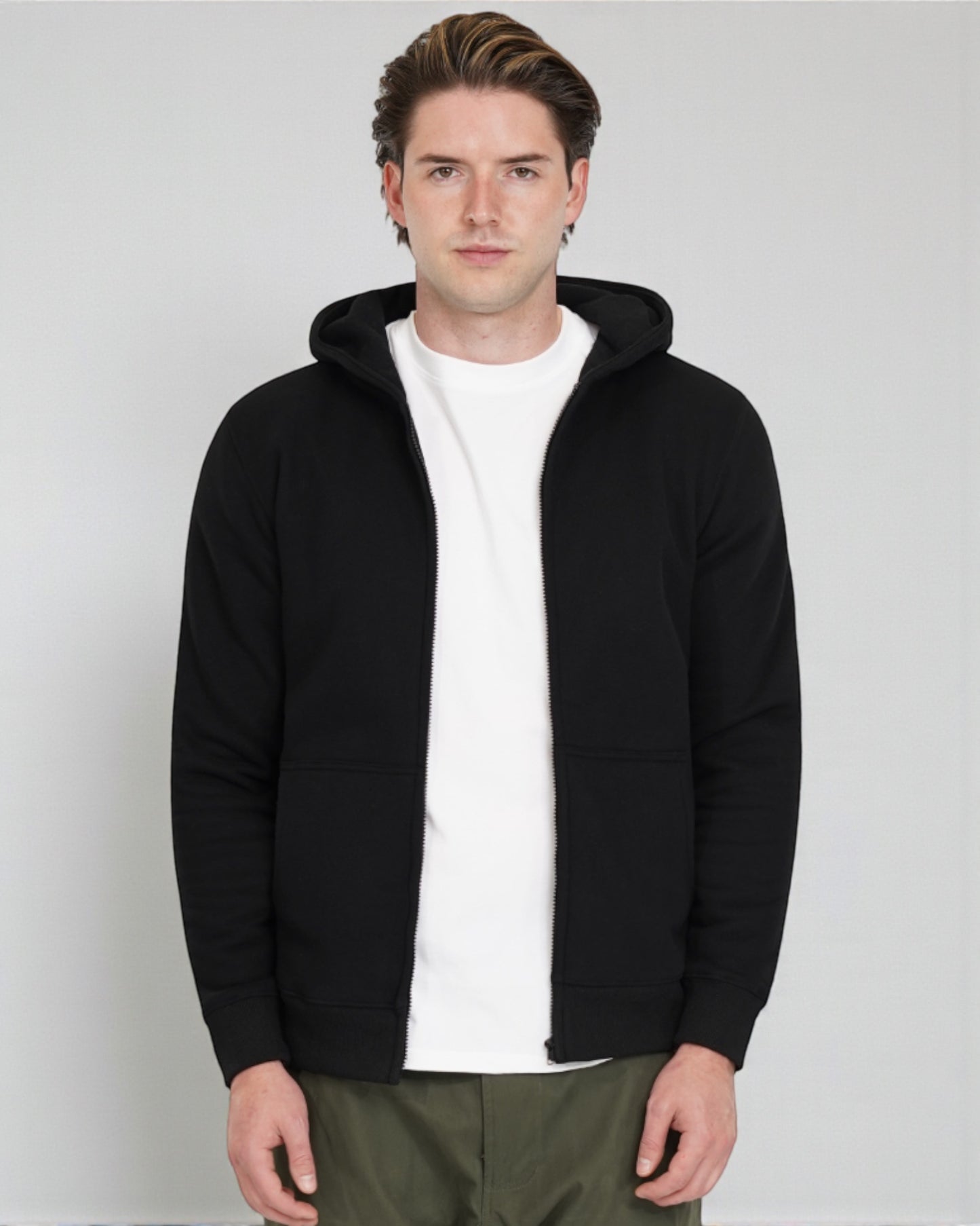 CloudSoft Fleece Zip-Up Hoodie – Everyday Comfort & Style
